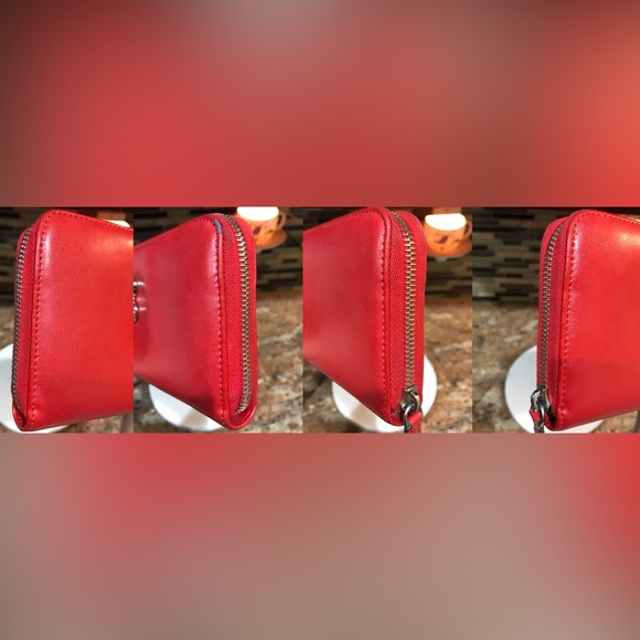 FENDI By the Way Leather Zip Around Wallet- Red π₯β€οΈπ - Picture 14 of 17